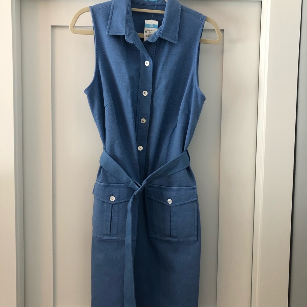 J. McLaughlin Sun City Slvless Button Front Dress